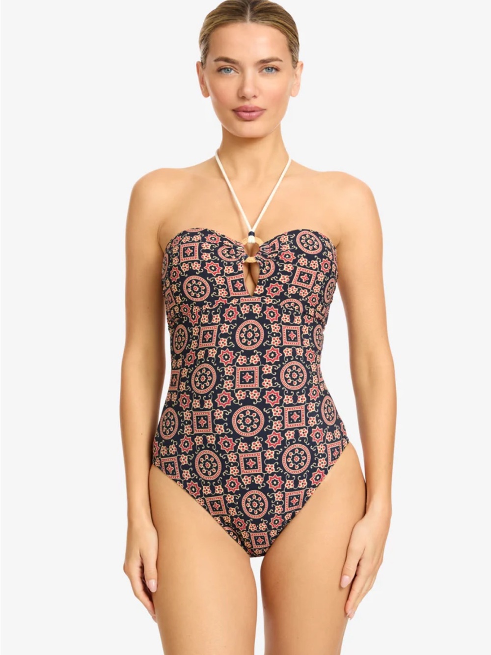 Robin Piccone Maggy Bandeau Convertible One Piece Swimsuit Size 8
